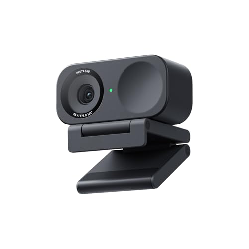 Insta360 Link 2C - 4K Webcam for PC/Mac, 1/2' Sensor, Auto Framing, HDR, AI Noise-Canceling Mic, Gesture Control for Streaming, Video Calls, Gaming, Works with Zoom, Teams, Twitch & More
