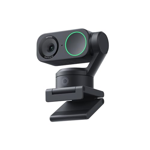 Insta360 Link 2 - PTZ 4K Webcam for PC/Mac, 1/2' Sensor, AI Tracking, HDR, AI Noise-Canceling Mic, Gesture Control for Streaming, Video Calls, Gaming, Works with Zoom, Teams, Twitch & More