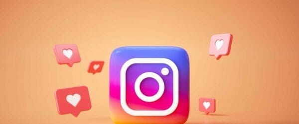 3d instagram application logo background instagram social media platform