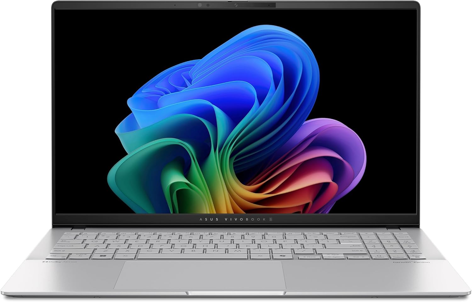 ASUS Vivobook S 15 Laptop; Copilot+ PC, 15.6” 3K 120Hz OLED Display, Qualcomm Snapdragon X Elite X1E-78-100 12-Core Processor, 16GB RAM, 1TB SSD, Windows 11 Home, Cool Silver, S5507QAD-PS96 AI PC | OLED 3K