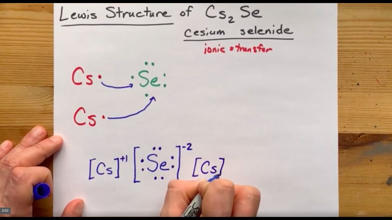 Lewis Structure of Cs2Se, caesium selenide