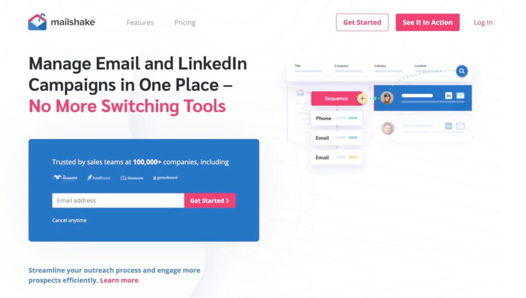 AI Powered Sales Engagement B2B Lead Platform Mailshake2025