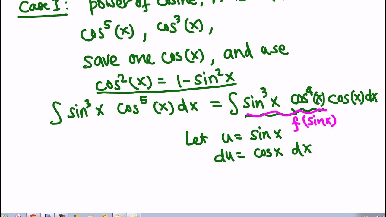 Integration of a product of sin^m x  cos^n x