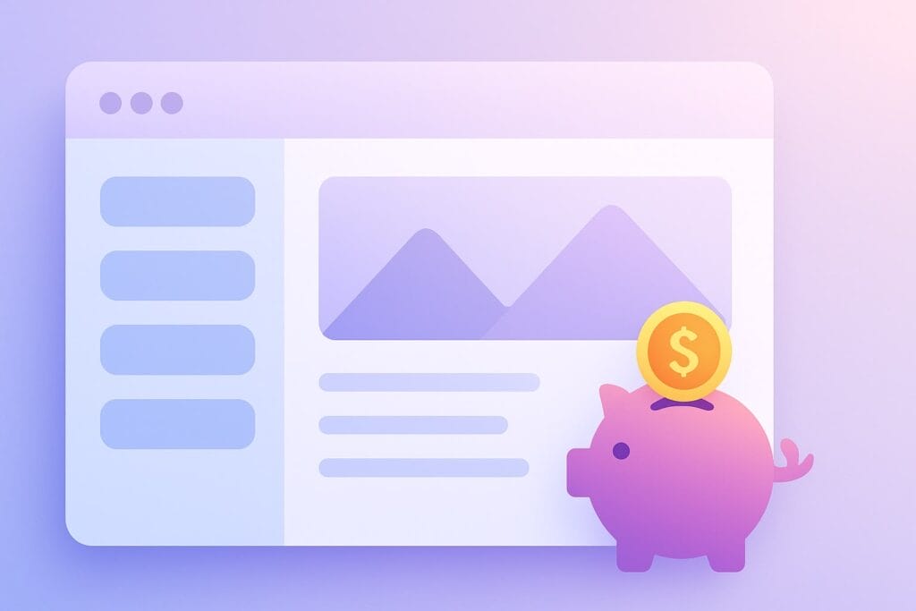 building website saving money