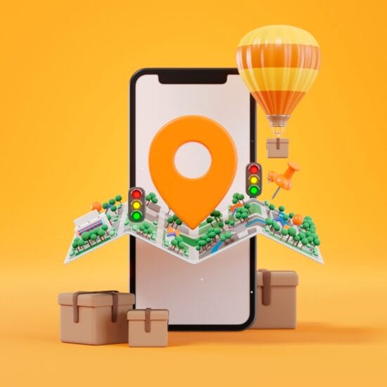 optimized delivery routes illustration