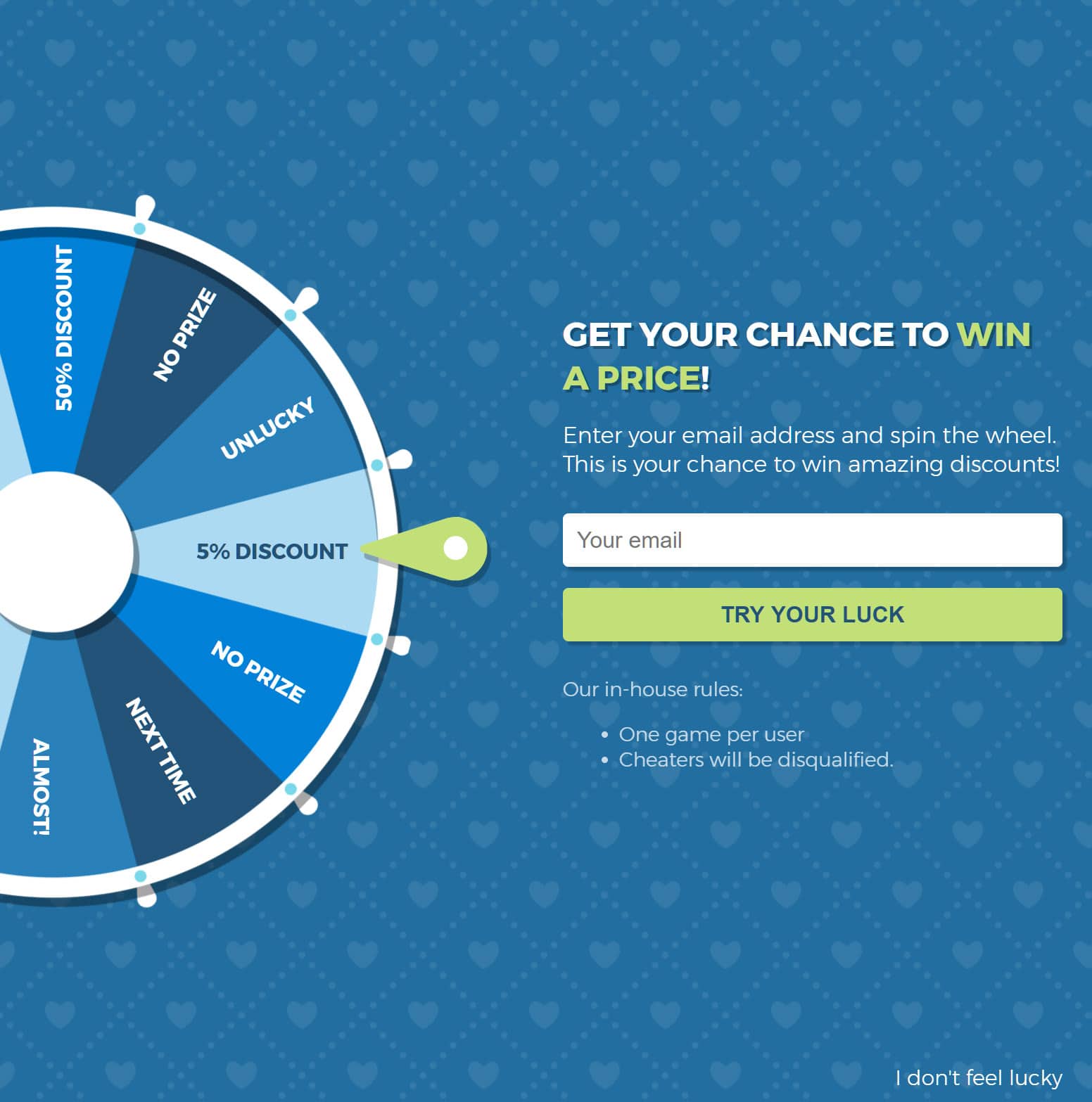 Email marketing with Lucky Spins