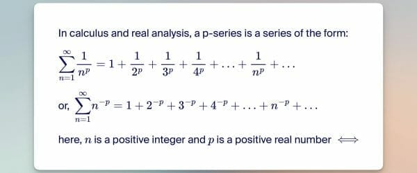 P-Series: Definition and P-Series Test Calculator