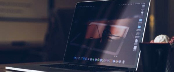 silver and black laptop computer