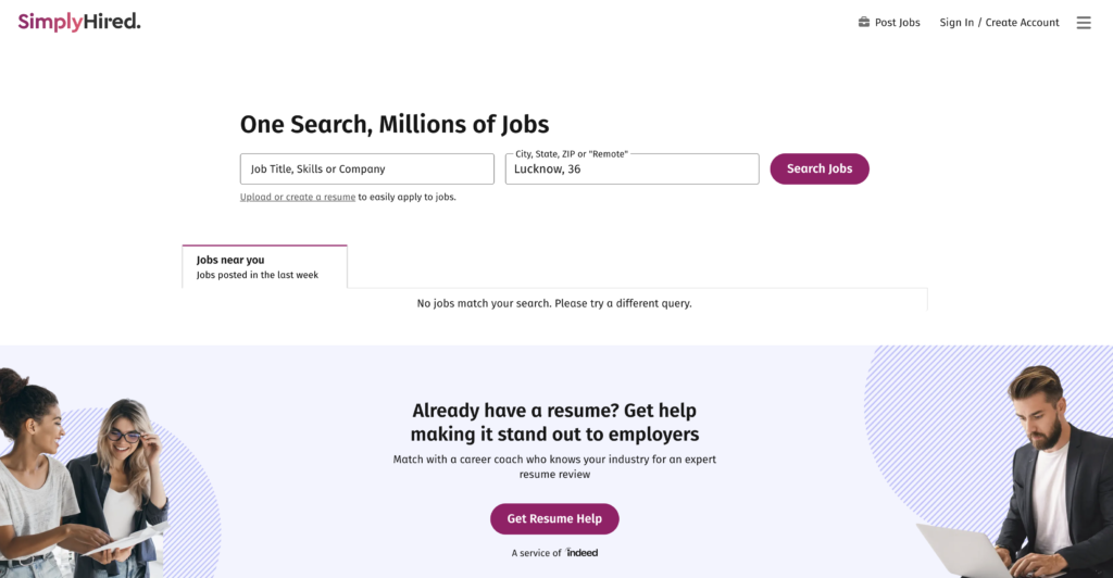 Job Search Engine SimplyHired