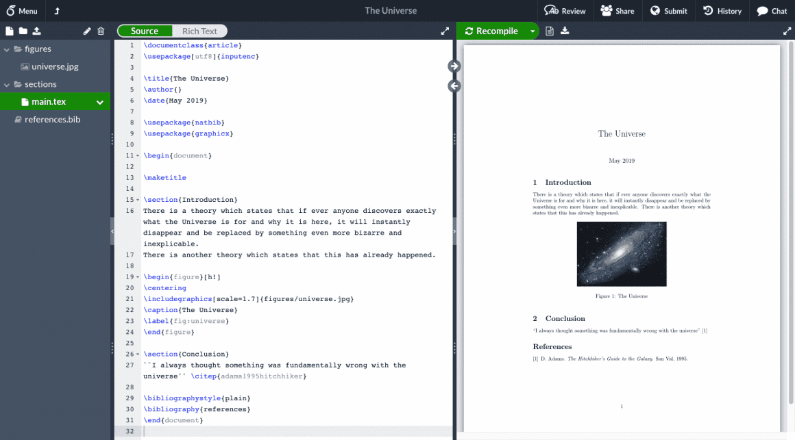 overleaf screenshot