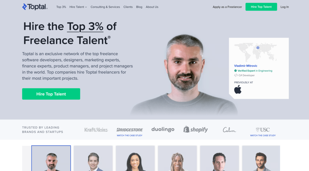 Toptal Hire Freelance Talent from the Top 3