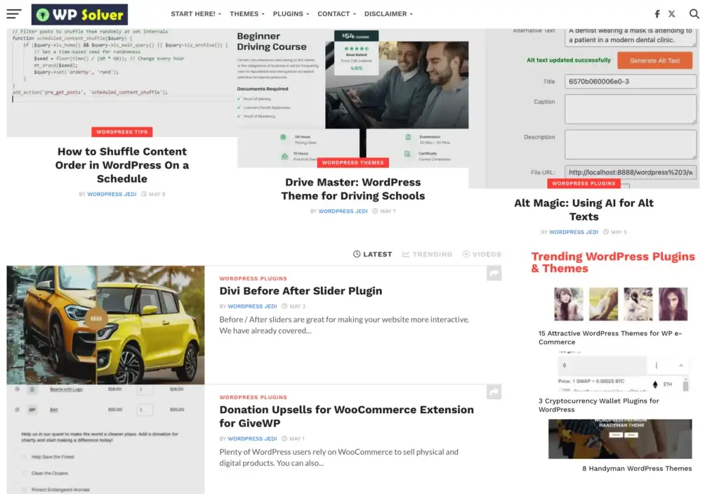 Best WordPress Themes WP Plugins Tips @ WP Solver2025