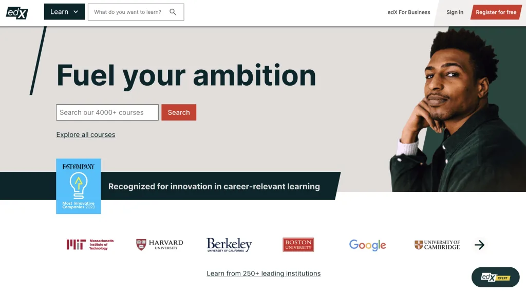 Build new skills. Advance your career. edX 2024 01 003798