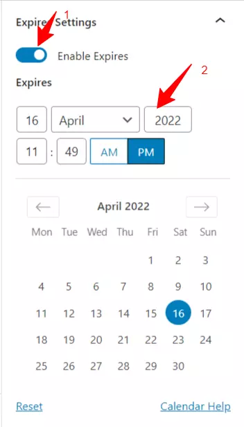 how to expire kadence element hooks