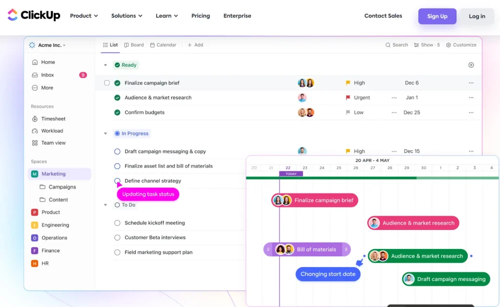 ClickUp is #1 in 7 Best Project Management Tools for Teams