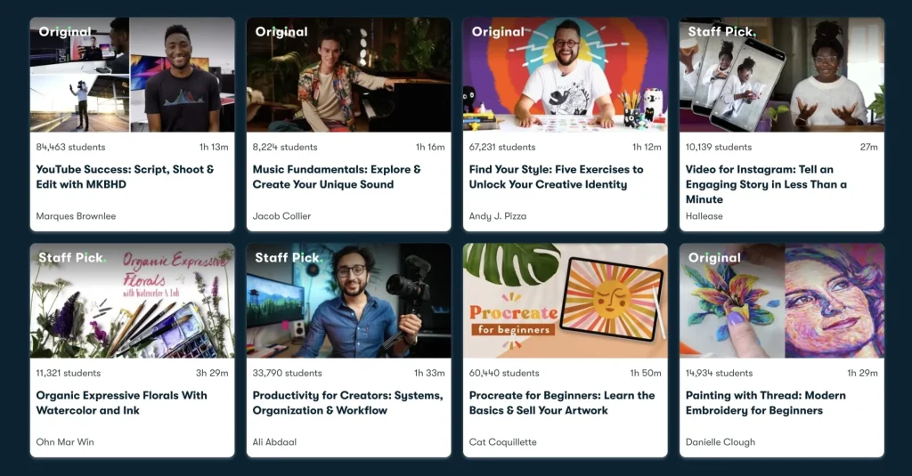 Skillshare is number 1 in Best Homeschooling Websites