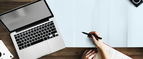 person writing office