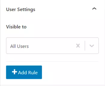 user settings option kadence element hooks